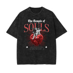 Stone Wash Cupid Statues Graphic Tee-INNBLAC Fashion Apparel