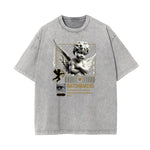 Washed Faded Cupid Statues Graphic Tee-INNBLAC Fashion Apparel
