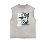 Sleeveless Cupid Streetwear Graphic T Shirt-INNBLAC Fashion Apparel