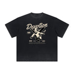 Heavyweight Washed Thick Cupid Pattern Tee-INNBLAC Fashion Apparel