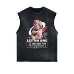 Washed Cute Cupid Graphic Tank Top-INNBLAC Fashion Apparel