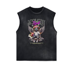 Faded Vintage Cupid Graphic Tank Top-INNBLAC Fashion Apparel