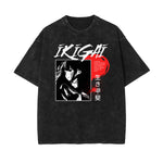 Stone Wash Anime Graphic T Shirt-INNBLAC Fashion Apparel