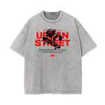 Gray Y2K Anime Streetwear Graphic Tee-INNBLAC Fashion Apparel