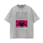 Washed Faded Anime Character Print Tee-INNBLAC Fashion Apparel