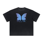 Distressed Butterfly Graphic T Shirt-INNBLAC Fashion Apparel