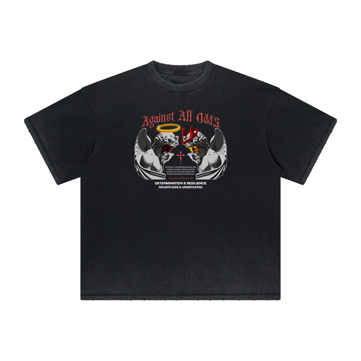 Heavyweight Street Style Angel Graphic Tee-INNBLAC Fashion Apparel