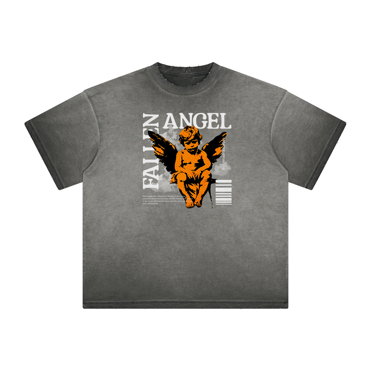Distressed Celestial & Angel Graphic Tee-INNBLAC Fashion Apparel