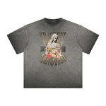 Distressed Celestial & Angel Graphic Tee-INNBLAC Fashion Apparel