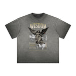 Distressed Celestial & Angel Graphic Tee-INNBLAC Fashion Apparel