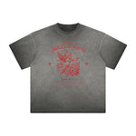 Vintage Frayed Angel Graphic Tee-INNBLAC Fashion Apparel