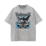 Vintage Wash Angel Pattern Tee-INNBLAC Fashion Apparel