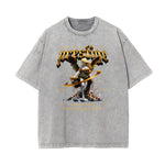 Vintage Wash Angel Pattern Tee-INNBLAC Fashion Apparel