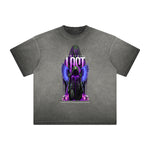 Vintage Frayed Angel Graphic Tee-INNBLAC Fashion Apparel