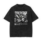 Washed Angel Statue Graphic T Shirt-INNBLAC Fashion Apparel