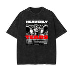Washed Angel Statue Graphic T Shirt-INNBLAC Fashion Apparel