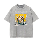 Crew Neck Angel Statue Graphic Tee-INNBLAC Fashion Apparel