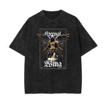 Washed Angel Statue Graphic T Shirt-INNBLAC Fashion Apparel