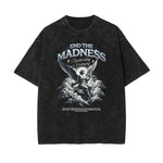 Washed Angel Statue Graphic T Shirt-INNBLAC Fashion Apparel