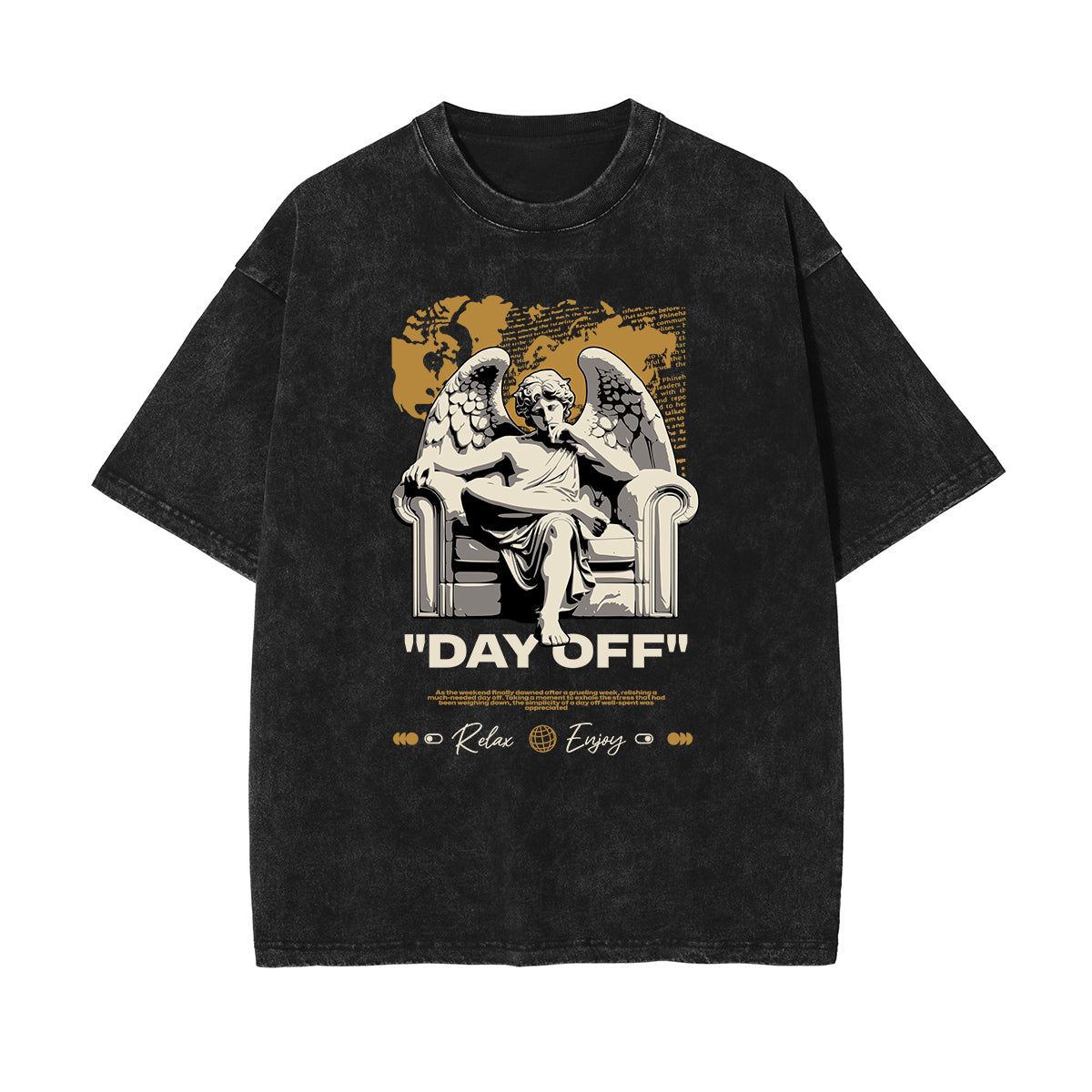 Washed Angel Streetwear Graphic Tee-INNBLAC Fashion Apparel