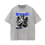 Faded Angel Streetwear Pattern Tee-INNBLAC Fashion Apparel