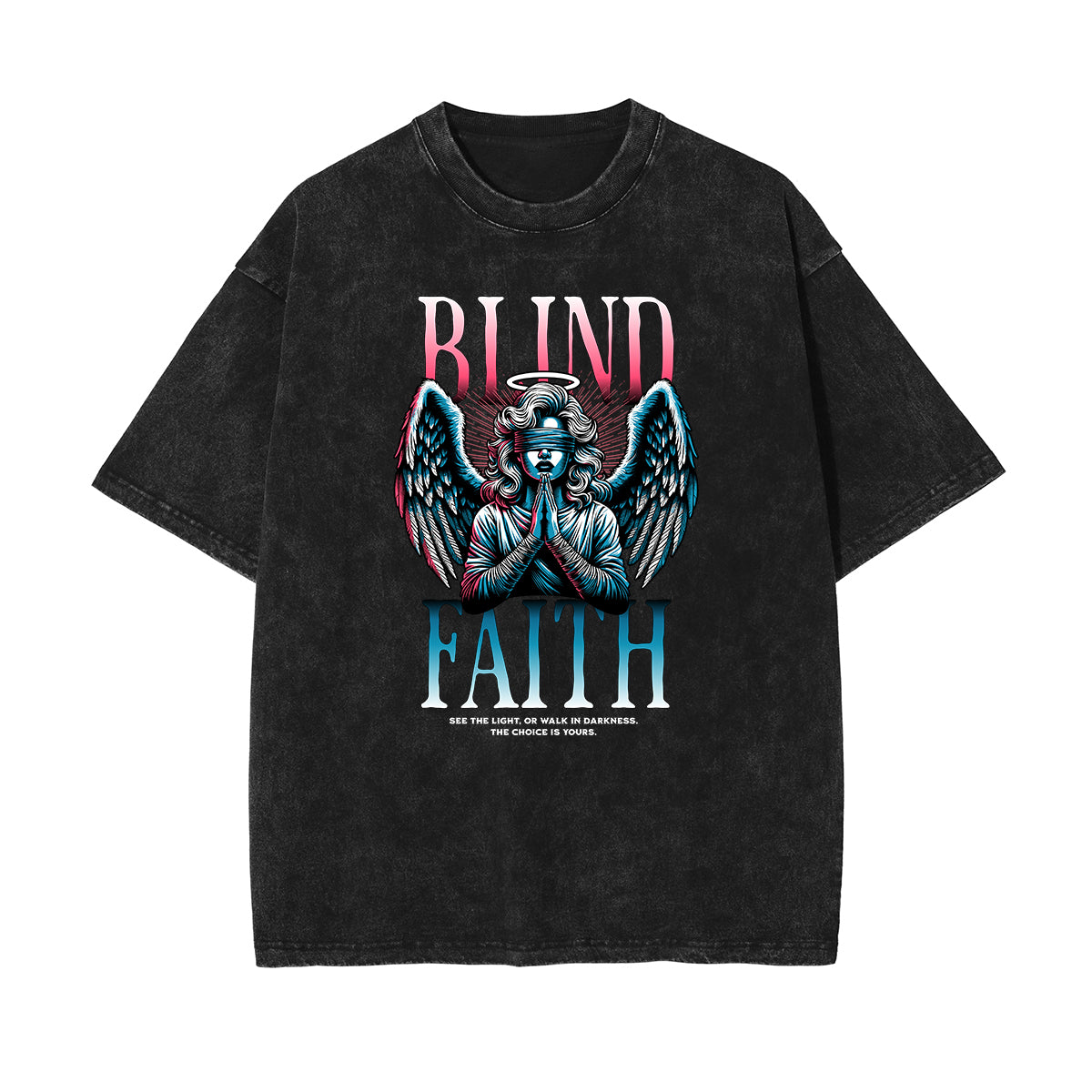Washed Angel Streetwear Graphic Tee-INNBLAC Fashion Apparel