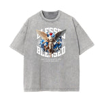 Faded Angel Streetwear Pattern Tee-INNBLAC Fashion Apparel
