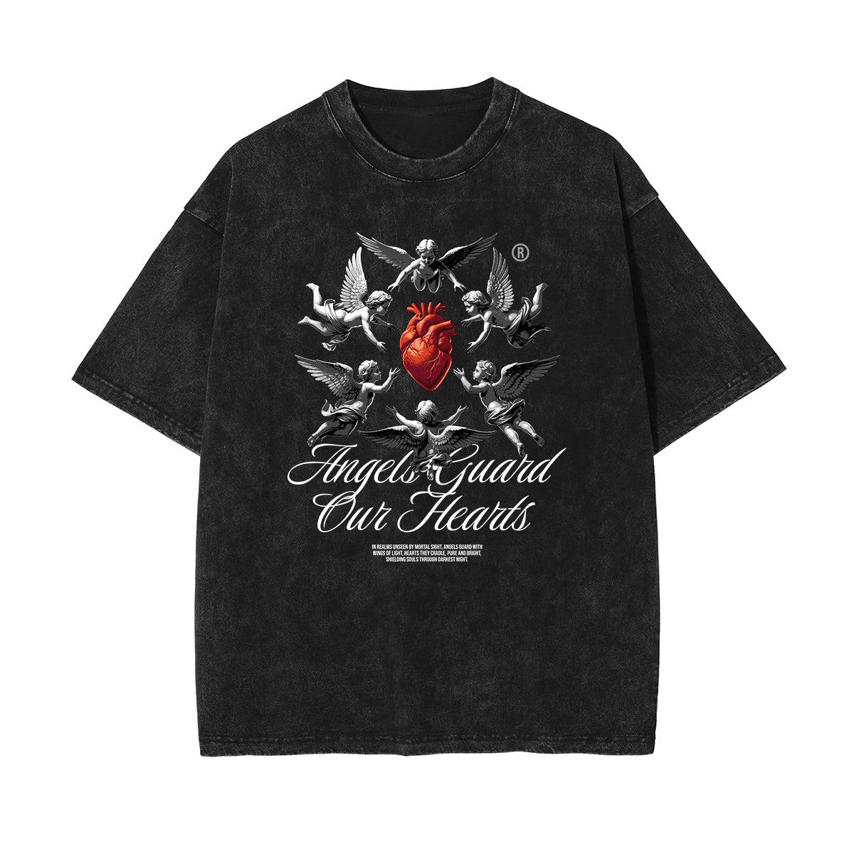 Washed Angel Streetwear Graphic Tee-INNBLAC Fashion Apparel