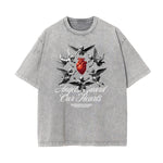 Faded Angel Streetwear Pattern Tee-INNBLAC Fashion Apparel