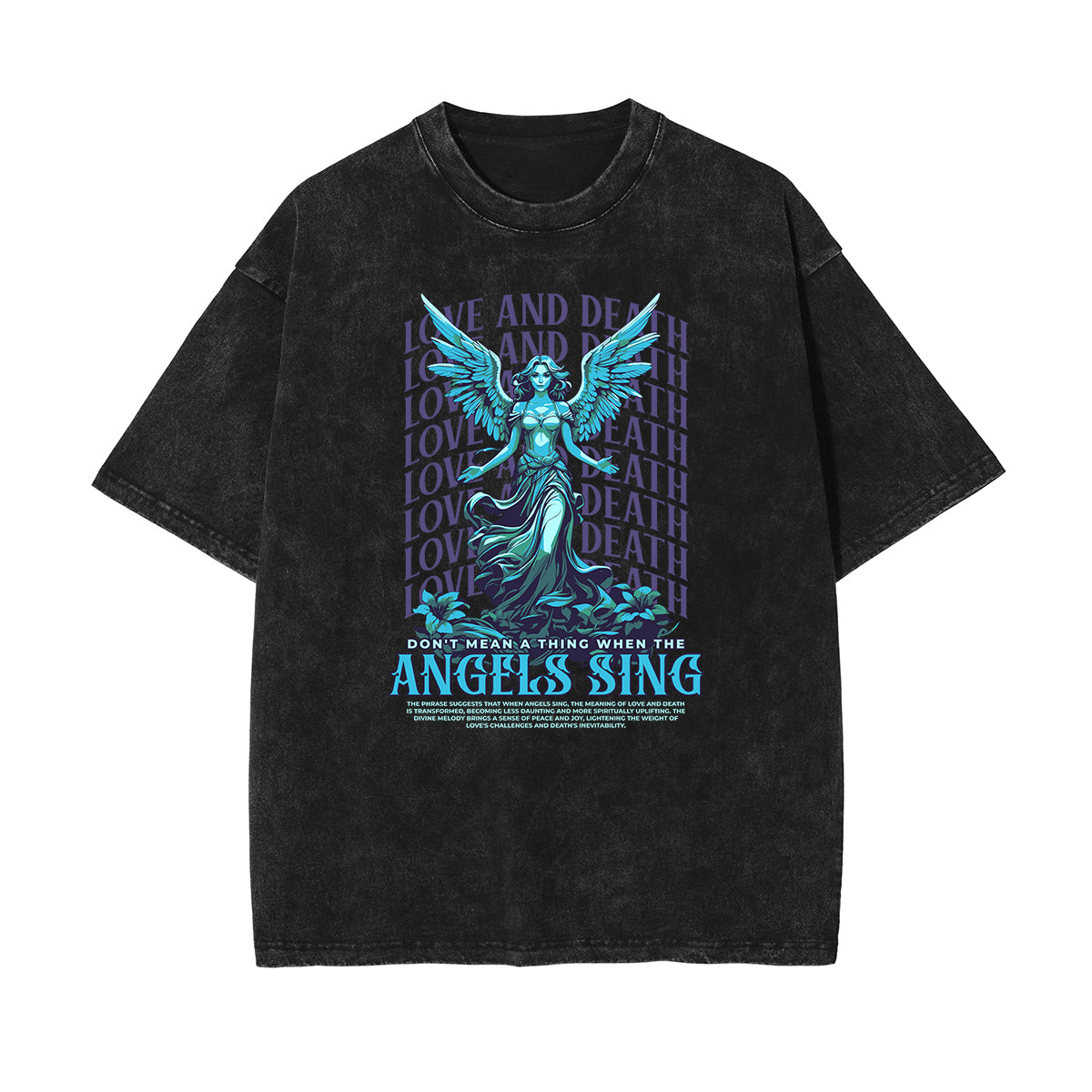 Washed Angel Streetwear Graphic Tee-INNBLAC Fashion Apparel