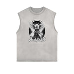 Street Style Angel Pattern Tank Top-INNBLAC Fashion Apparel