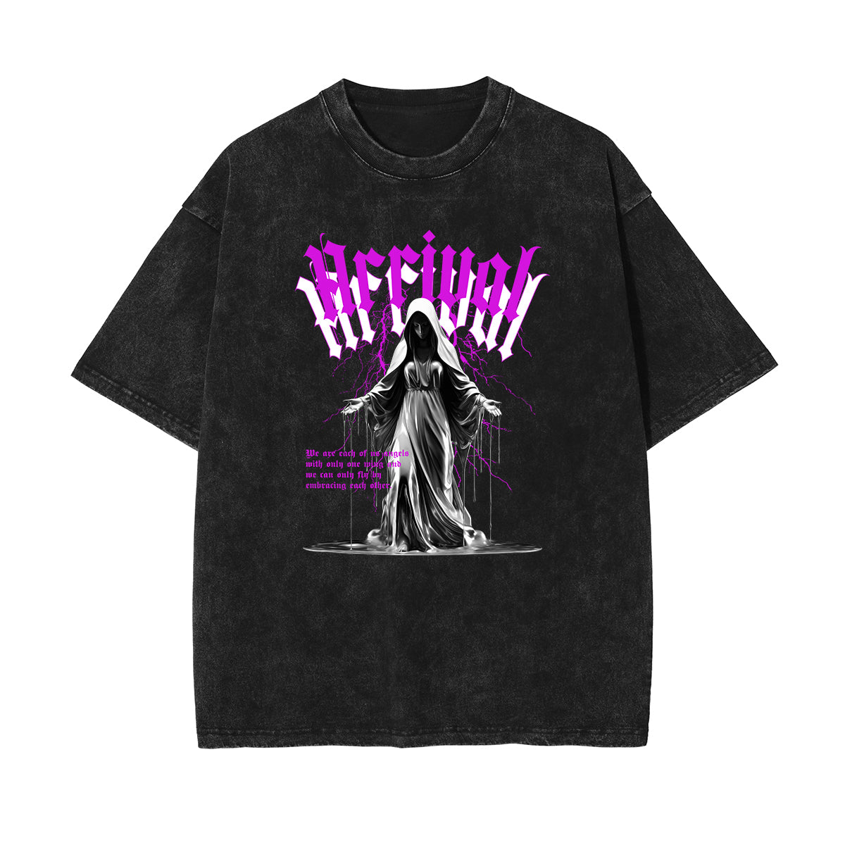 Street Style Angel Pattern Tee-INNBLAC Fashion Apparel