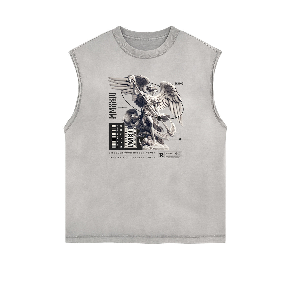 Street Style Angel Pattern Tank Top-INNBLAC Fashion Apparel