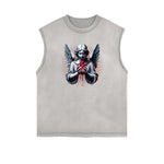 Street Style Angel Pattern Tank Top-INNBLAC Fashion Apparel