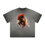 Distressed Spartan Fighter Warrior Graphic Tee-INNBLAC Fashion Apparel