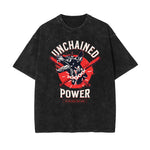 Washed Gangsta Streetwear Pattern Tee-INNBLAC Fashion Apparel