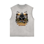 Frayed Edge Gangsta Streetwear Graphic Tank-INNBLAC Fashion Apparel