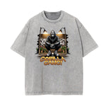 Vintage Faded Gangsta Pattern Tee-INNBLAC Fashion Apparel