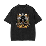 Washed Gangsta Streetwear Pattern Tee-INNBLAC Fashion Apparel