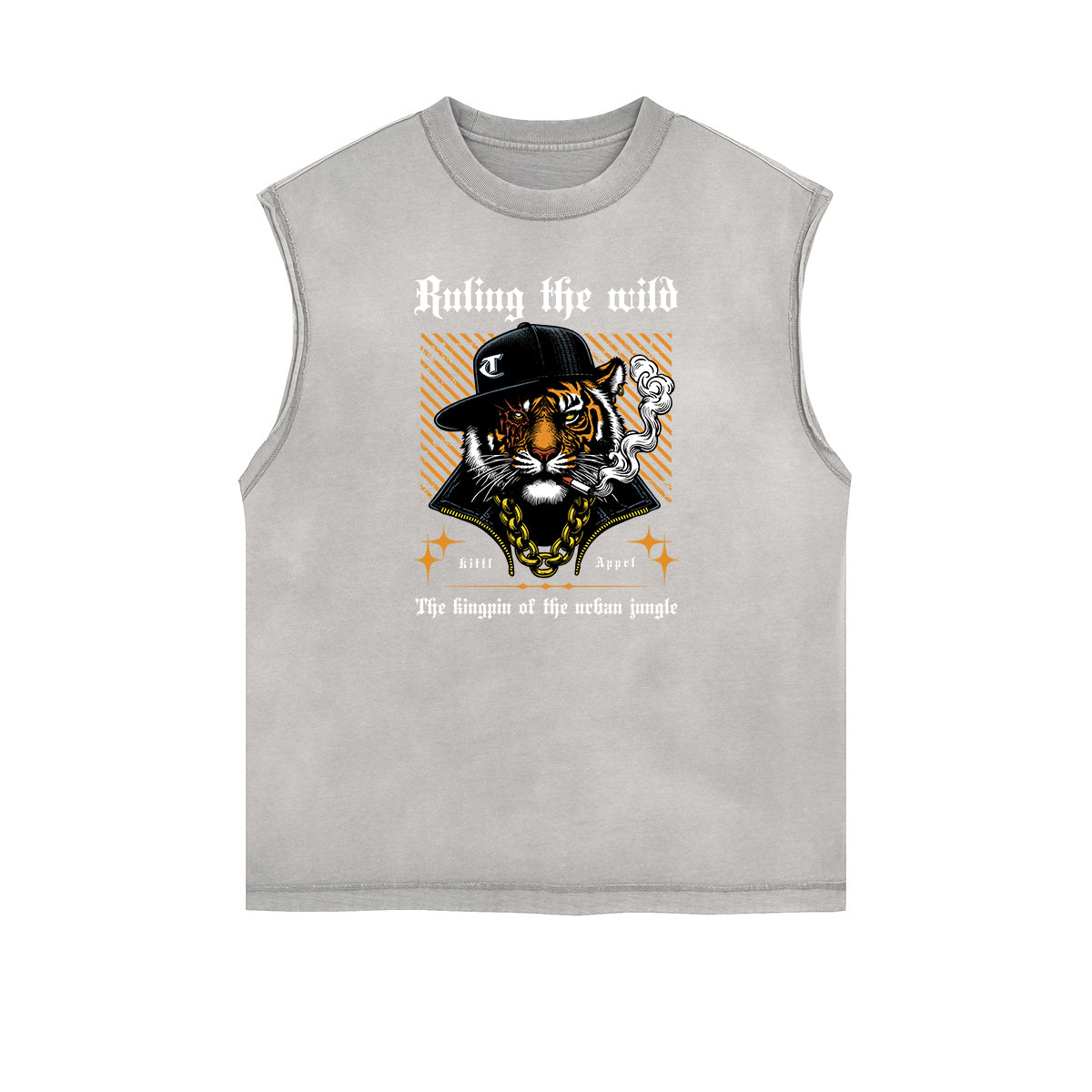 Frayed Edge Gangsta Streetwear Graphic Tank-INNBLAC Fashion Apparel