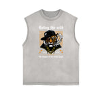 Frayed Edge Gangsta Streetwear Graphic Tank-INNBLAC Fashion Apparel