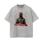 Vintage Faded Gangsta Pattern Tee-INNBLAC Fashion Apparel