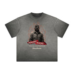 Distressed Gangsta Streetwear Graphic Tee-INNBLAC Fashion Apparel