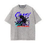 Vintage Faded Gangsta Pattern Tee-INNBLAC Fashion Apparel