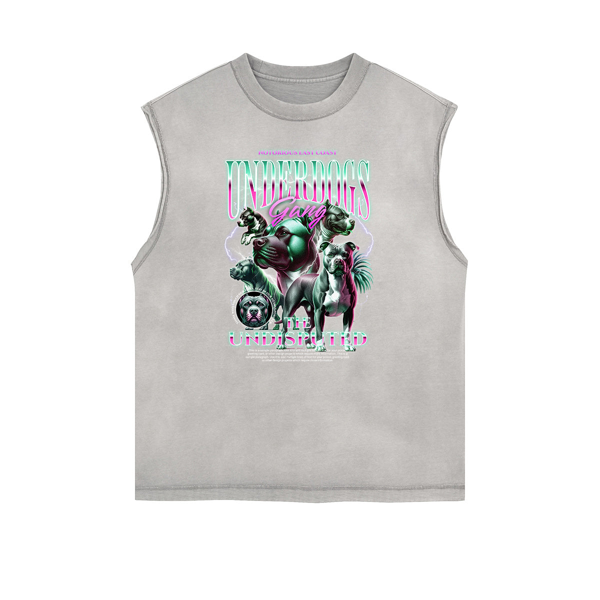 Frayed Edge Gangsta Streetwear Graphic Tank-INNBLAC Fashion Apparel