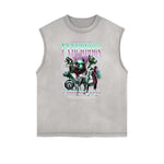 Frayed Edge Gangsta Streetwear Graphic Tank-INNBLAC Fashion Apparel