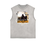 Frayed Edge Gangsta Streetwear Graphic Tank-INNBLAC Fashion Apparel