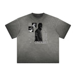 Distressed Gangsta Streetwear Graphic Tee-INNBLAC Fashion Apparel