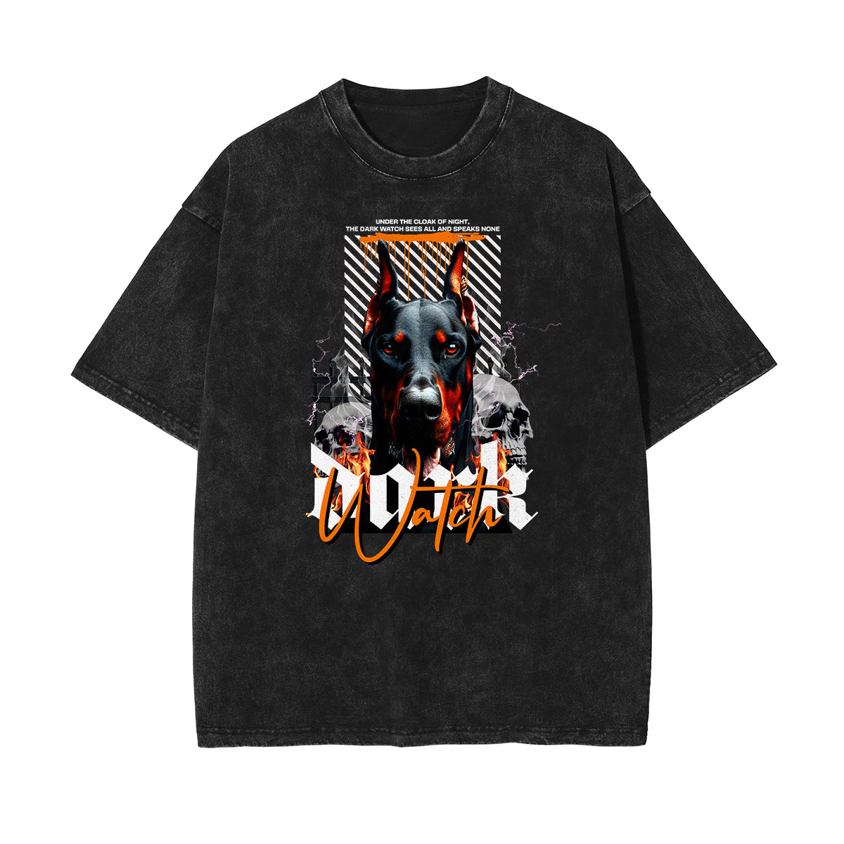 Washed Gangsta Streetwear Pattern Tee-INNBLAC Fashion Apparel