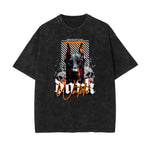 Washed Gangsta Streetwear Pattern Tee-INNBLAC Fashion Apparel